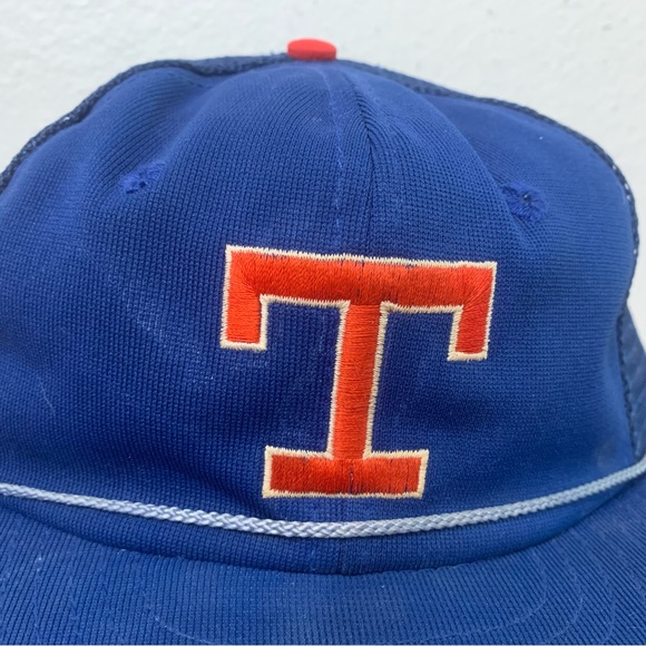 Vintage MLB Baseball Twins Enterprise Hats Texas Rangers Mesh Back Hat Snap Back - Picture 2 of 9